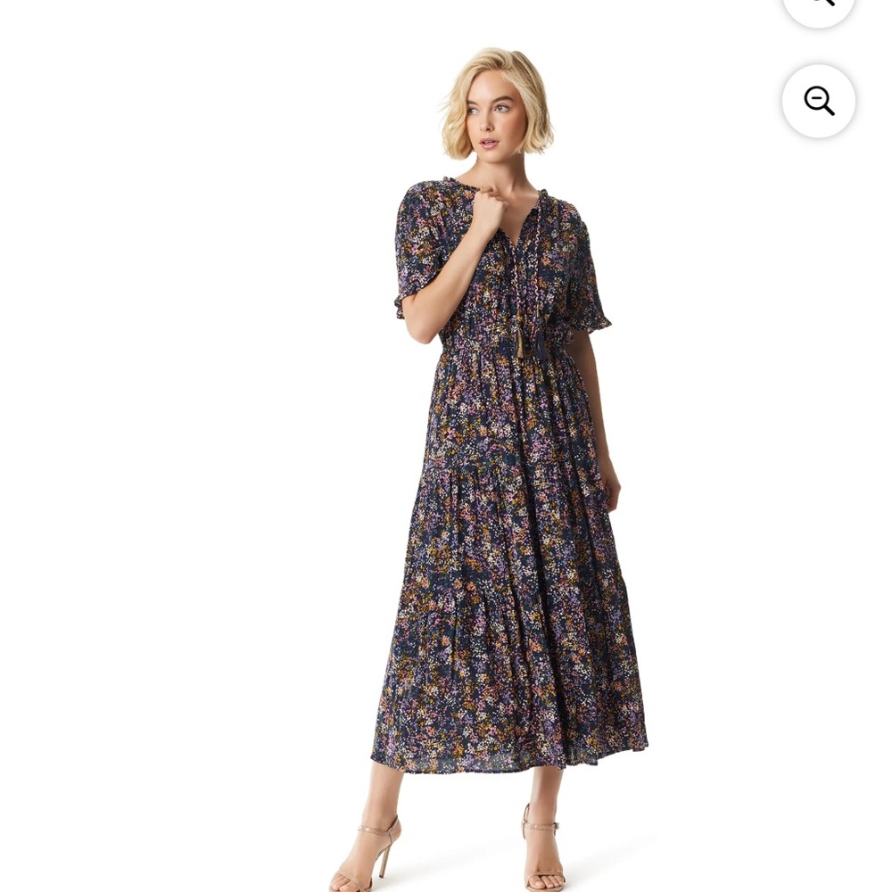 Jessica Simpson floral patterned short sleeve maxi dress